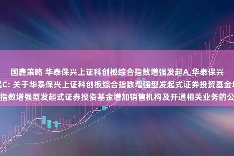 国鑫策略 华泰保兴上证科创板综合指数增强发起A,华泰保兴上证科创板综合指数增强发起C: 关于华泰保兴上证科创板综合指数增强型发起式证券投资基金增加销售机构及开通相关业务的公告
